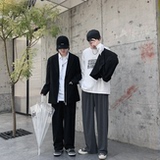 K07-P50退货率低！高品质面料垂感西裤男女宽松直筒拖地裤休闲裤，男装西裤，电商B327
