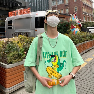 抖音直播200克港风男女中性短袖T恤休闲体恤T08-P25控38图片