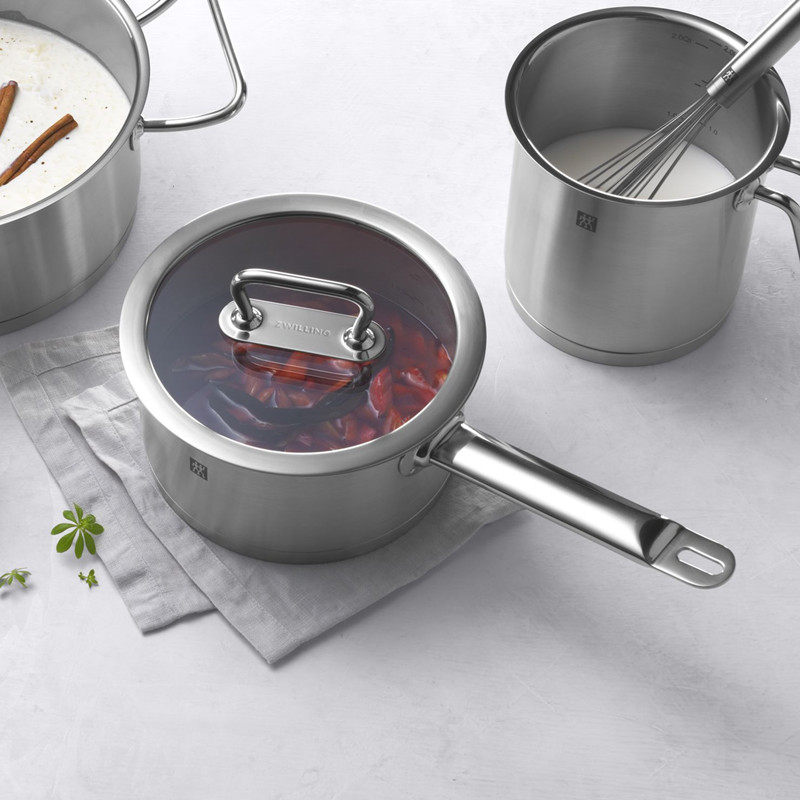 德国进口双立人pro系列奶锅不锈钢长柄锅无涂层宝宝辅食锅18cm