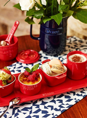 德国原装进口Staub珐宝陶瓷罐调料罐带盖勺盐罐糖罐调料瓶0.25L