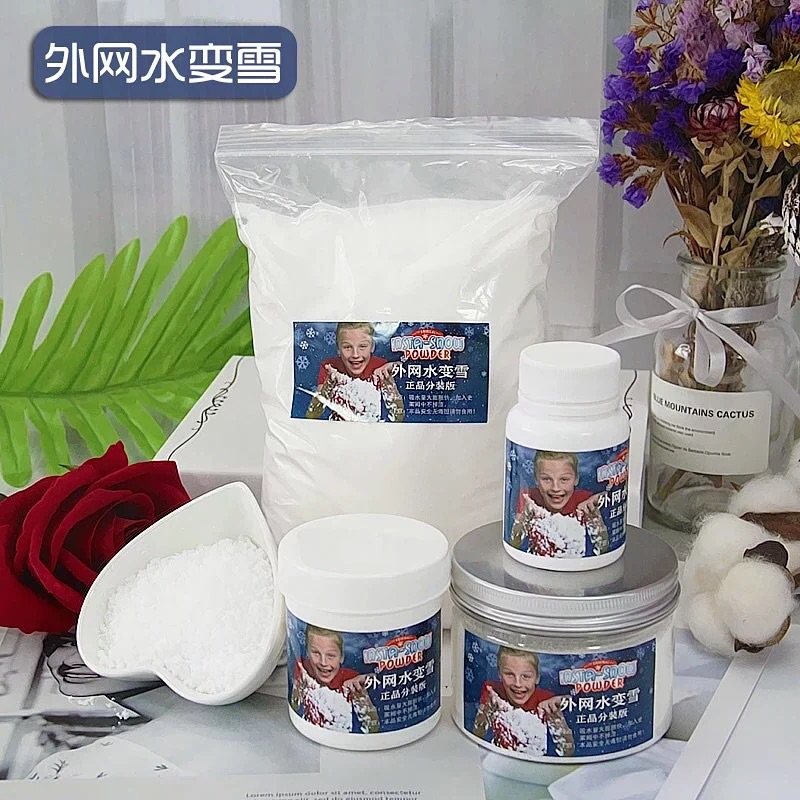 ins外网水变雪人造雪diy史莱姆起泡胶千丝泥蚕丝泥不掉渣魔术道具