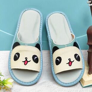 库存1300+真皮透气儿童牛皮夏天凉拖鞋室内外耐磨防滑底卡通女孩