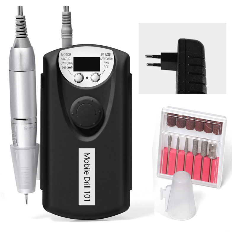 充电101美甲打磨机 便携式电动指甲打磨机蓄电高转速转强力磨甲器