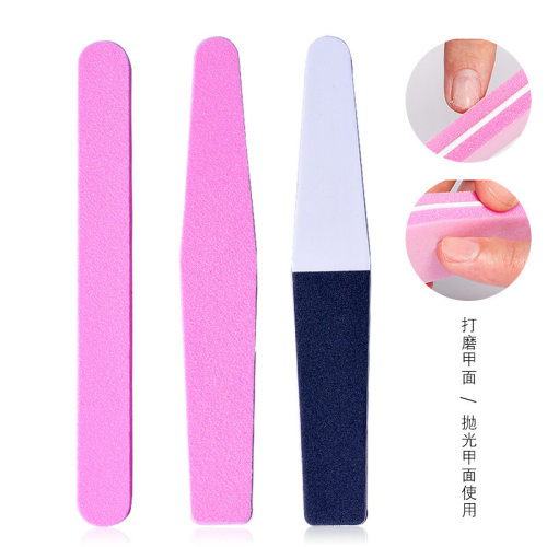 美甲工具菱形海绵锉条双面修甲搓高弹打磨指甲挫条指甲抛光条