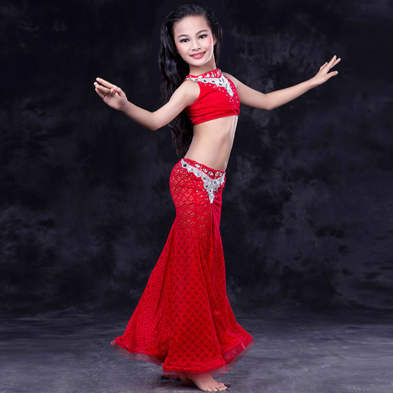 儿童印度舞演出服女2023新款舞姿翼肚皮舞舞蹈服小女孩舞台表演服