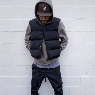 ASKYURSELF 2021新款高街基础简约休闲纯色飞行面包棉马甲棉背心