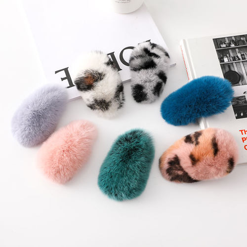 韩国獭兔毛发夹bb夹网红发饰