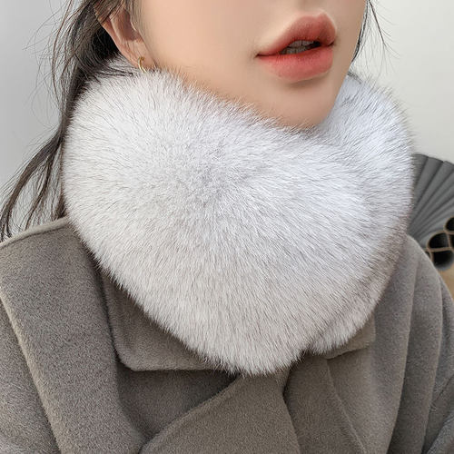 韩版真毛领子皮草围脖