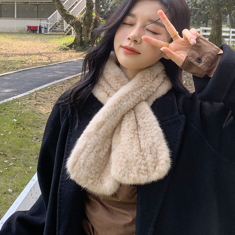 韩版水貂编织围巾秋女冬季加厚保暖皮草披肩双面交叉围脖真毛领子,服饰配件/皮带/帽子/围巾,围巾/丝巾/披肩,淘宝优惠券,粉丝福利购,淘宝优惠卷