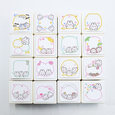 兔兔卡通印章手帐记录