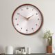 家用时钟 实木石英钟客厅日式 北欧简约木质挂钟时尚 大气挂表个性