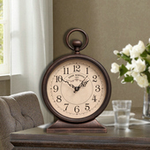 石英钟家居摆件桌面钟表 台时钟欧式 美式 复古创意客厅静音座钟欧式