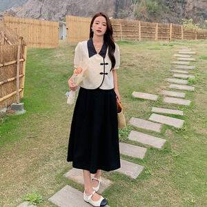 已出货226-A355-P125  2024夏季新款上衣+关身裙套装女  控178图片