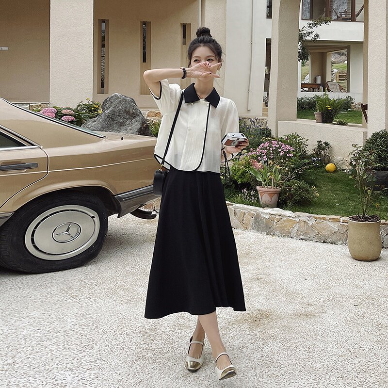 已出货226-A372-P1252024夏季新款上衣+关身裙套装女控178，女装西装，惟卡贝娜