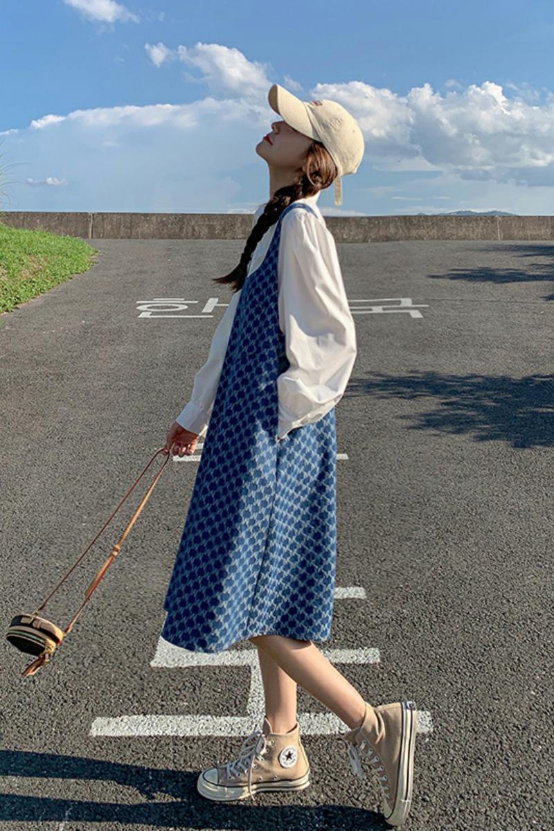 已出货226-A159-P105控158-一套P135控1882023秋季新款背带裙女,女装连衣裙,惟卡贝娜