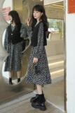 226-A168-P1252022秋季中长款连衣裙+马甲女控价178，女装连衣裙，惟卡贝娜
