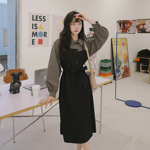 现货226-A23-P115 2022秋季新款中长款连衣裙女 控价168,女装连衣裙,惟卡贝娜