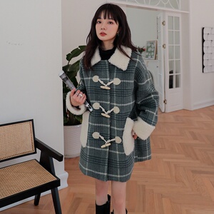 已出货226-815-P165  2022冬季短款韩版修身毛呢外套女 控价238图片