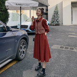 已出货226-A263-P1352025春季中长款连衣裙+马甲女188，女装连衣裙，惟卡贝娜
