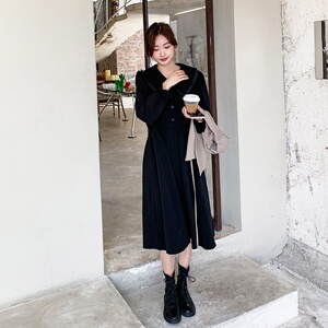 气质高级感穿搭马甲配娃娃领连衣裙女春2025独特超火减龄长裙图片