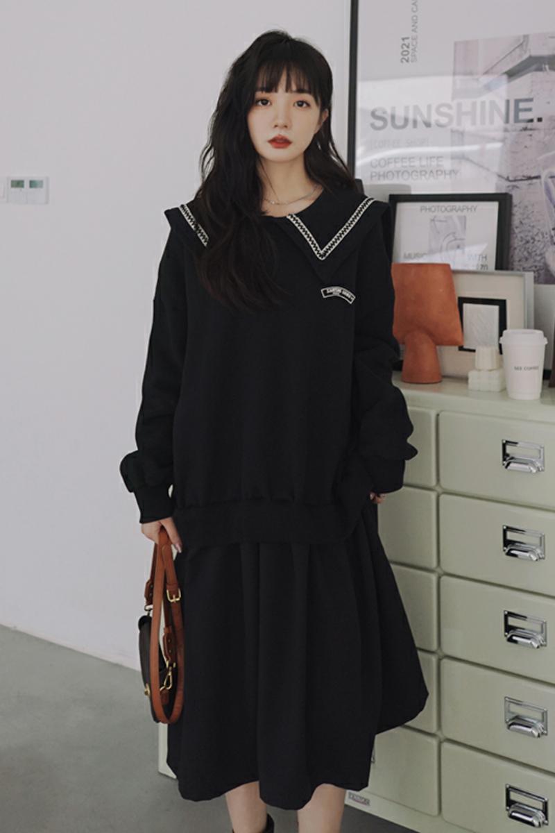 现货226-A10-P1152023秋季中长款卫衣控价168,女装连衣裙,惟卡贝娜