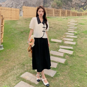 已出货226-A355-P125  2024夏季新款上衣+关身裙套装女  控178图片