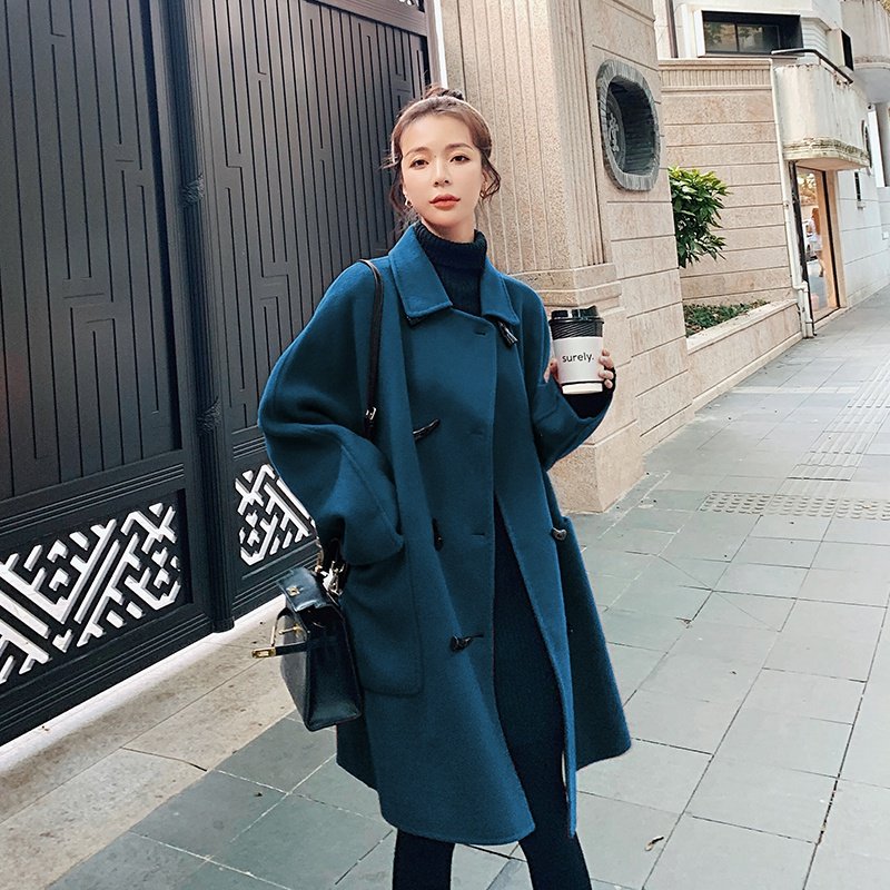 现货226-K20-P160  2021中长款毛呢外套女韩版  控价228图片