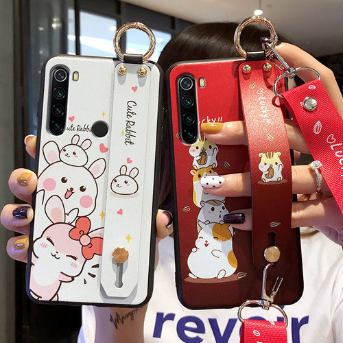 适用红米note8pro手机壳腕带潮牌