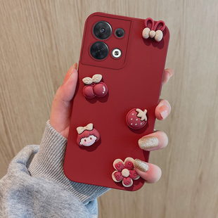 适用opporeno9pro十手机壳PGW110克莱因reno9por保护oppo硅胶套5G全包防摔oppreno软壳opooreno加薄外壳女pro