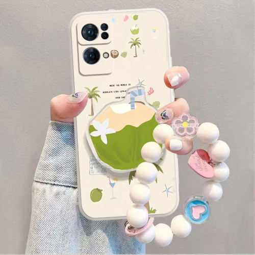 适用于OPPOReno7Pro手机壳PFDM00镜头全包硅胶软壳超薄防摔带支架男女新款高颜值ins风