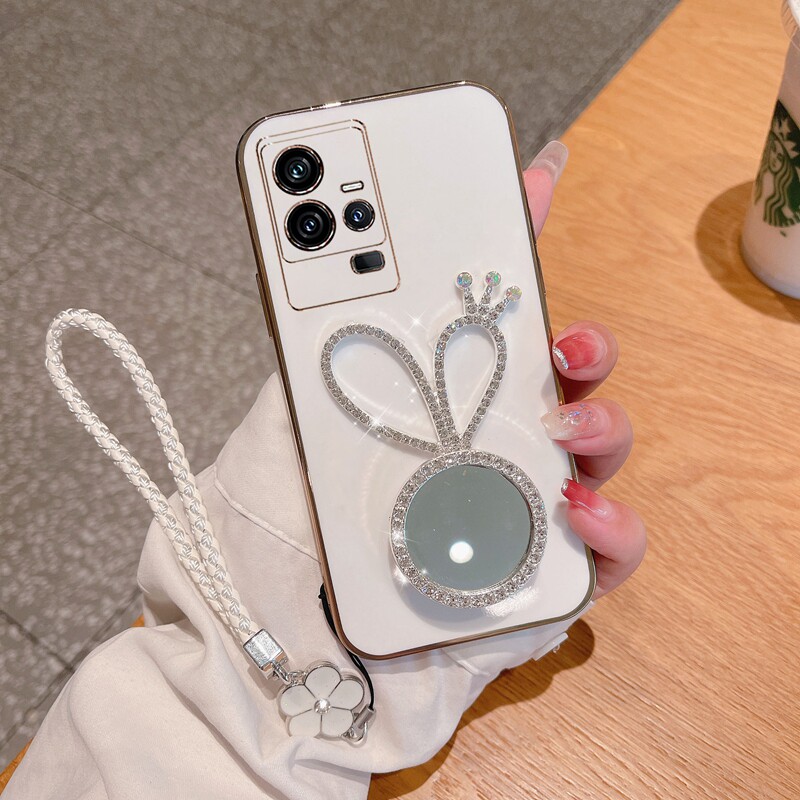 IQOO11硅胶时尚化妆镜手机壳防摔