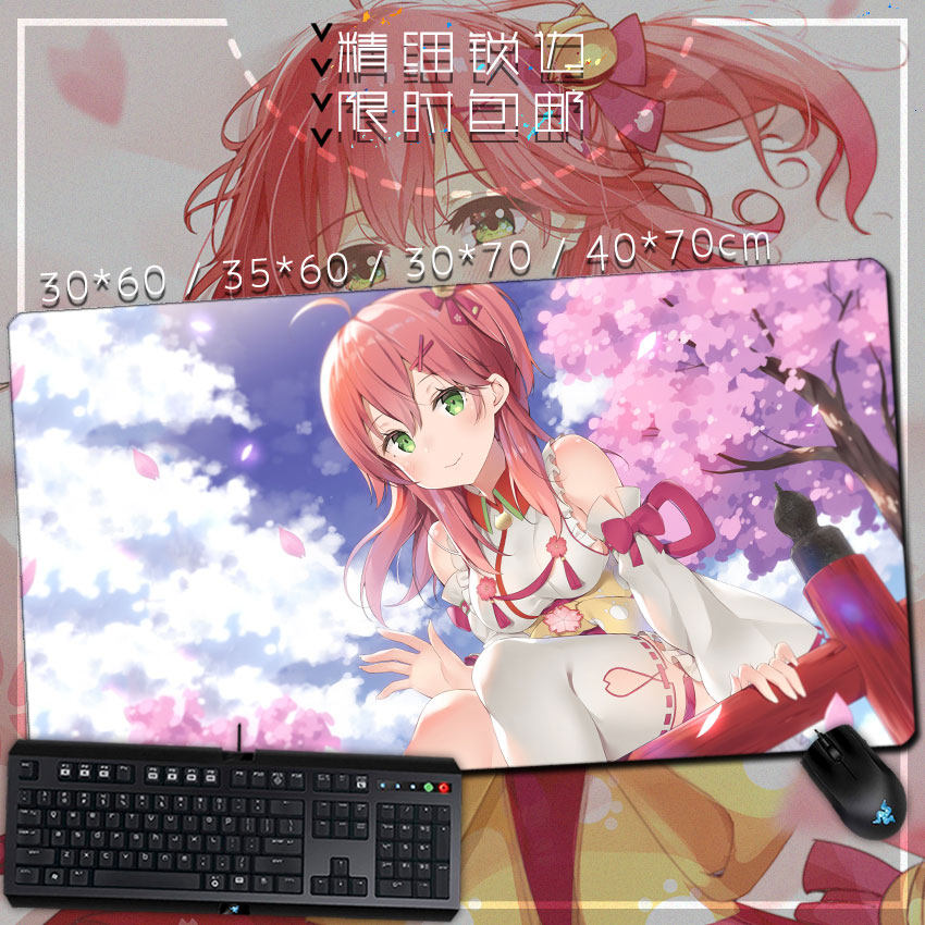 vtuber 樱巫女 虚拟主播 动漫游戏周边超大鼠标垫 键盘垫 桌垫