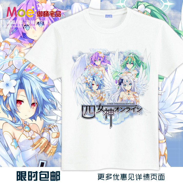 超次元游戏海王星 涅普迪努 诺瓦露 动漫纯棉短袖长袖T恤 文化衫