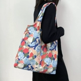 Брендовый милый дизайнерский шоппер, универсальная сумка на одно плечо, в цветочек