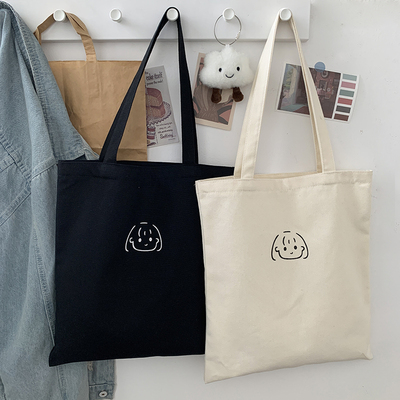 帆布包简约百搭单肩有拉链