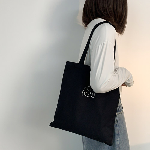 帆布包简约百搭单肩有拉链