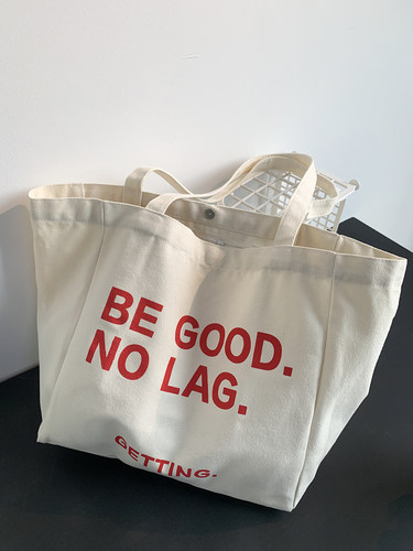 帆布包大容量简约百搭单肩手提袋