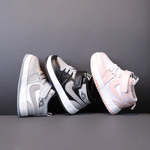 男童中帮运动鞋2022春秋新款儿童影子灰单鞋小童宝宝板鞋女童鞋子