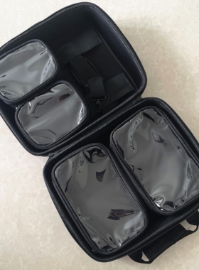 EVA硬壳防冲撞化妆师化妆箱化妆包含4个分装包可斜挎可套行李箱