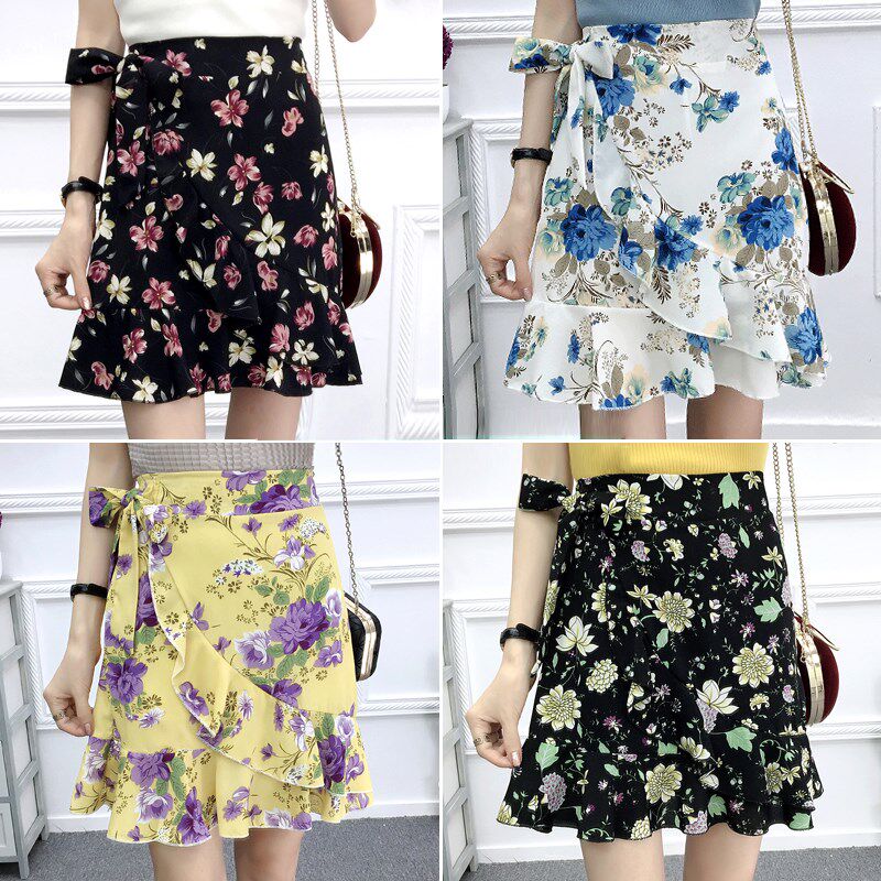 短裙子女裤裙包臀高腰a字百褶雪纺荷叶边碎花不规则鱼尾裙半身裙在类目 女装/女士精品, 半身裙中 - 来自Buy2taobao.com提供专业的淘宝代购服务