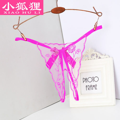 性感开裆内裤女透明蕾丝隐形无痕