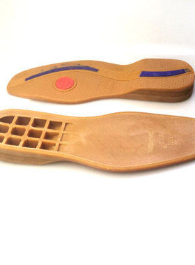 1071男士黄色牛筋橡胶方头平坡跟鞋底做皮鞋修鞋材料皮鞋材料