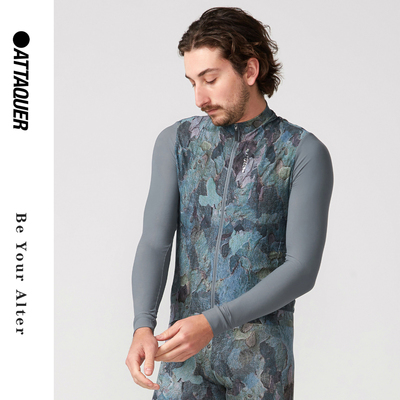 男款长袖骑行服ATTAQUER春秋防风防晒磨毛保暖骑行服上衣车衣