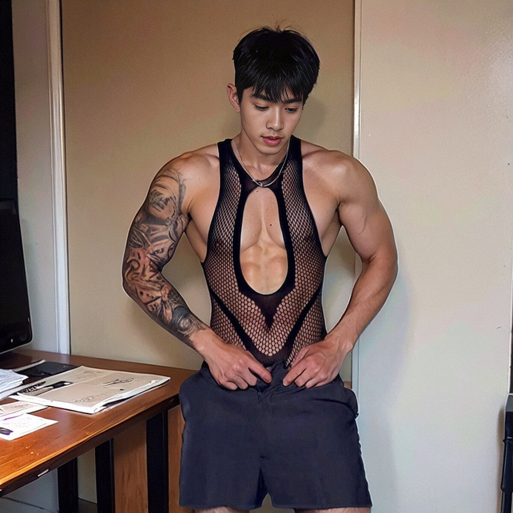 男士内衣开档镂空性感连体衣网衣夜店男模紧身衣连身网袜,女士内衣/男士内衣/家居服,男三角内裤,淘宝优惠券,粉丝福利购,淘宝优惠卷