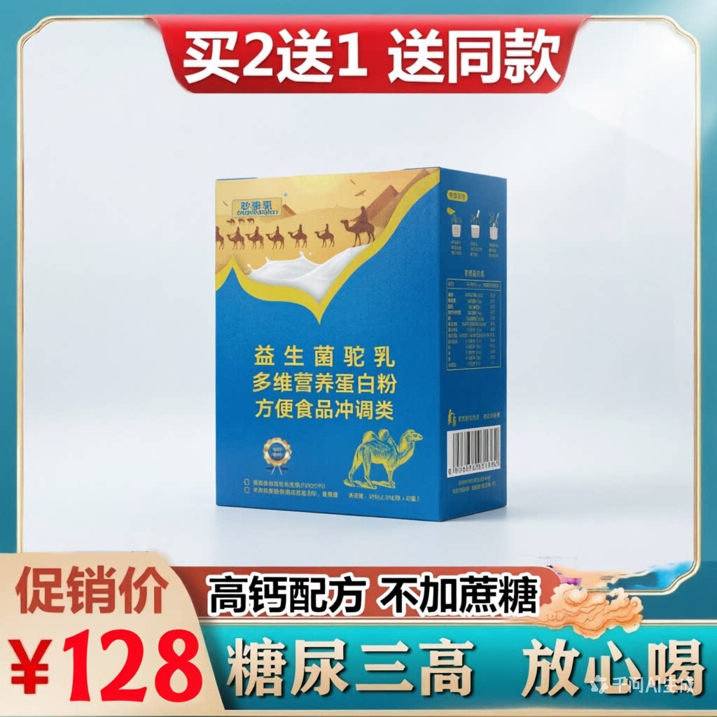 驼驼奶粉高钙益生菌多维生素纯驼乳粉中老年成人新疆驼奶粉