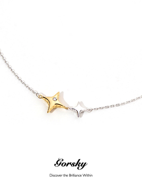 GORSKY纯银星形吊坠项链女款日常百搭简约轻奢小众高级感锁骨链