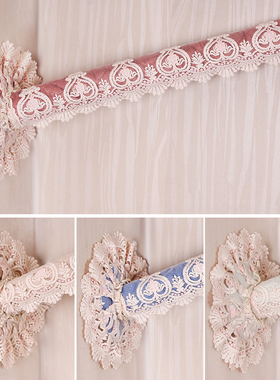 空调管道洞口装饰贴暖气挡堵盖保护布艺蕾丝遮丑盖美化卧室客厅