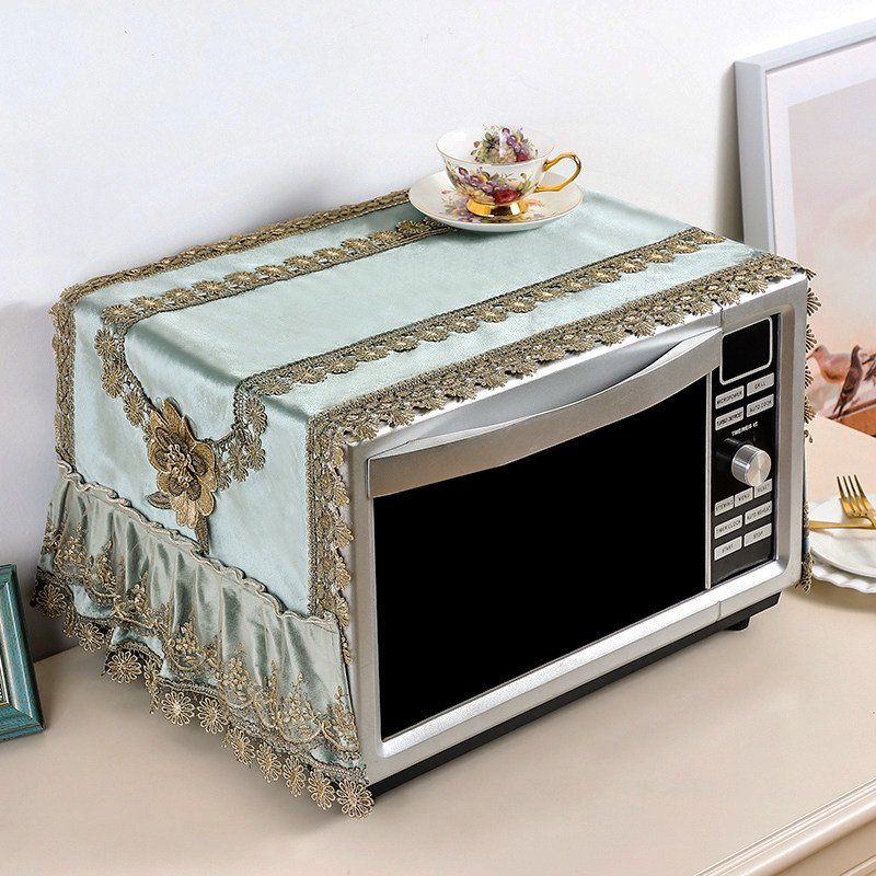 欧式微波炉罩电烤箱防尘罩防油布艺微波炉套子烤箱套盖布刺绣贴花,居家布艺,微波炉罩,淘宝优惠券,粉丝福利购,淘宝优惠卷