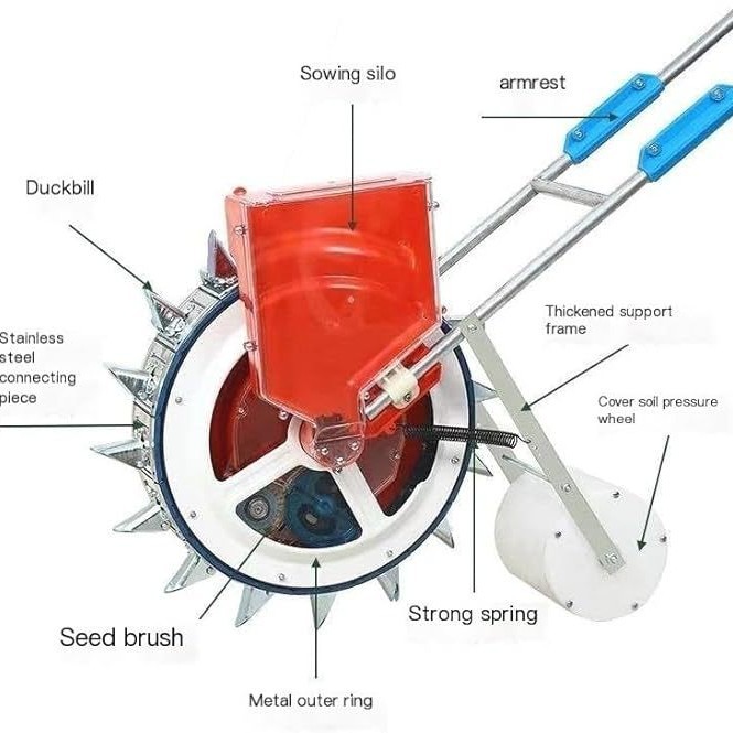 Hand-push Seeder, Peanut, Corn, Sorghum, Soybean, Upland Ric