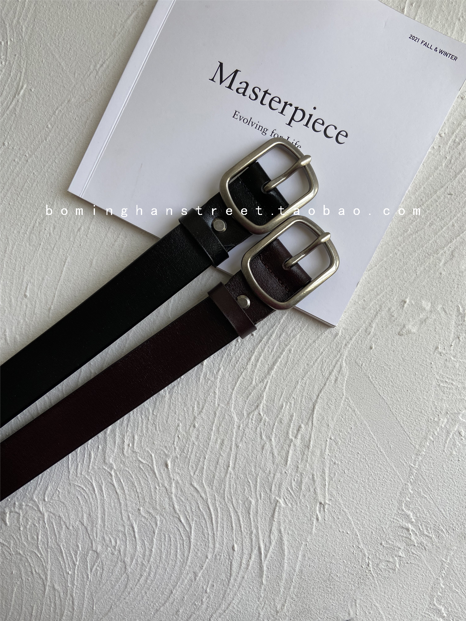 方扣时尚真皮皮带男二层年轻人